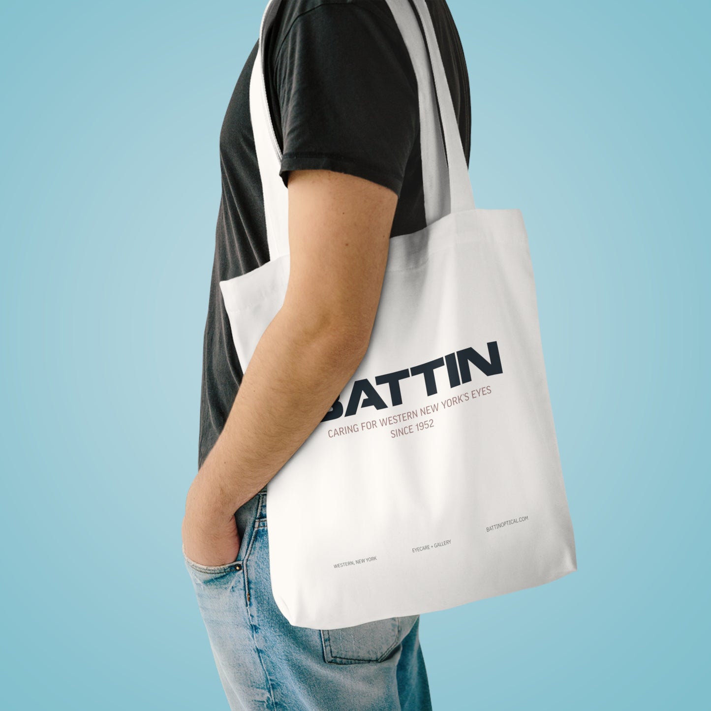 Logo Tote: White