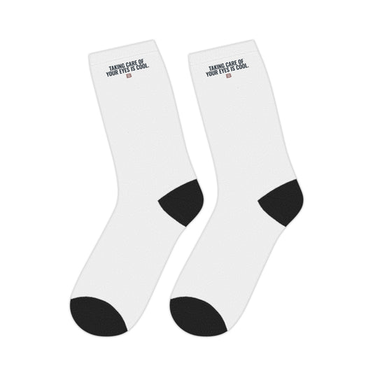 Logo Socks: Navy & Pink