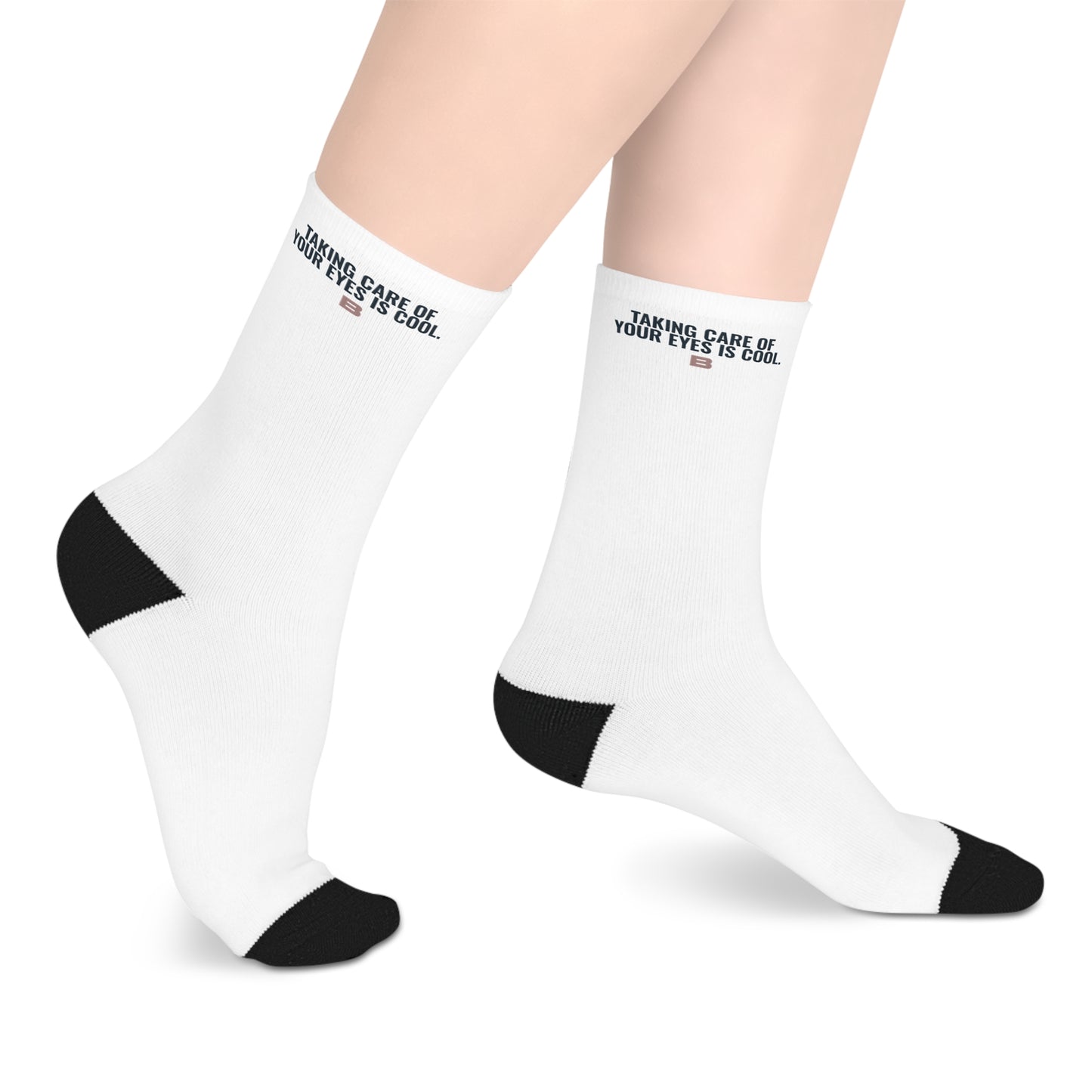 Logo Socks: Navy & Pink